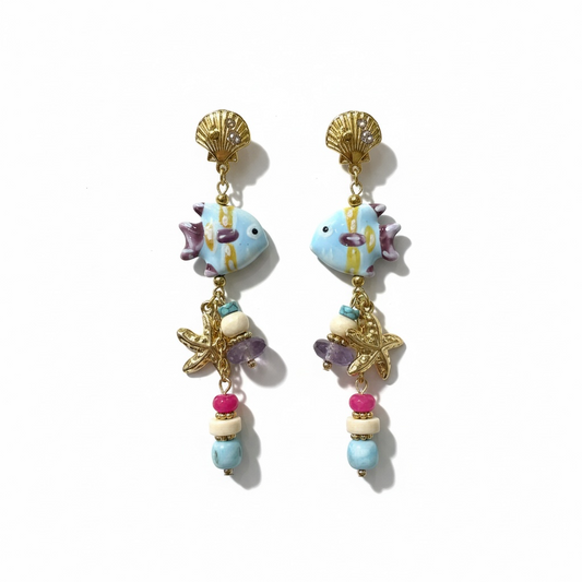 Ocean Fantasy Drop Earrings – Multi