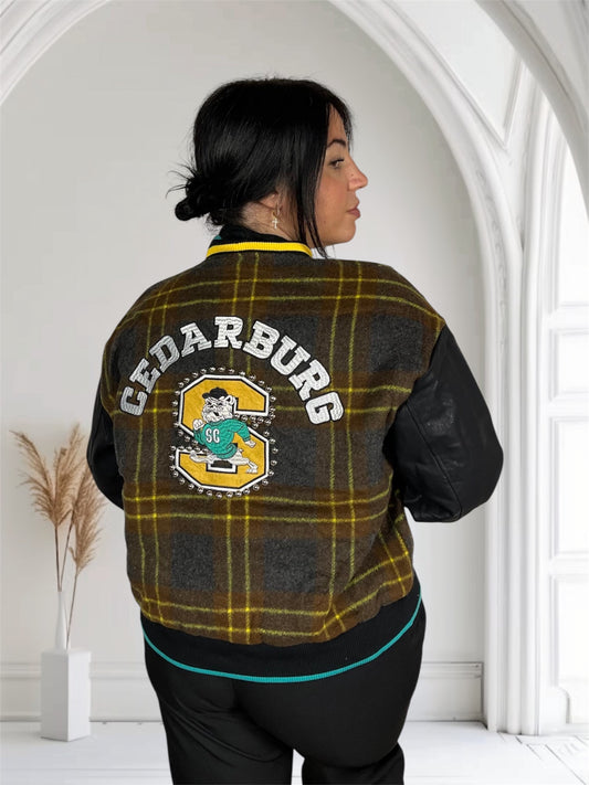 Plaid Varsity Jacket