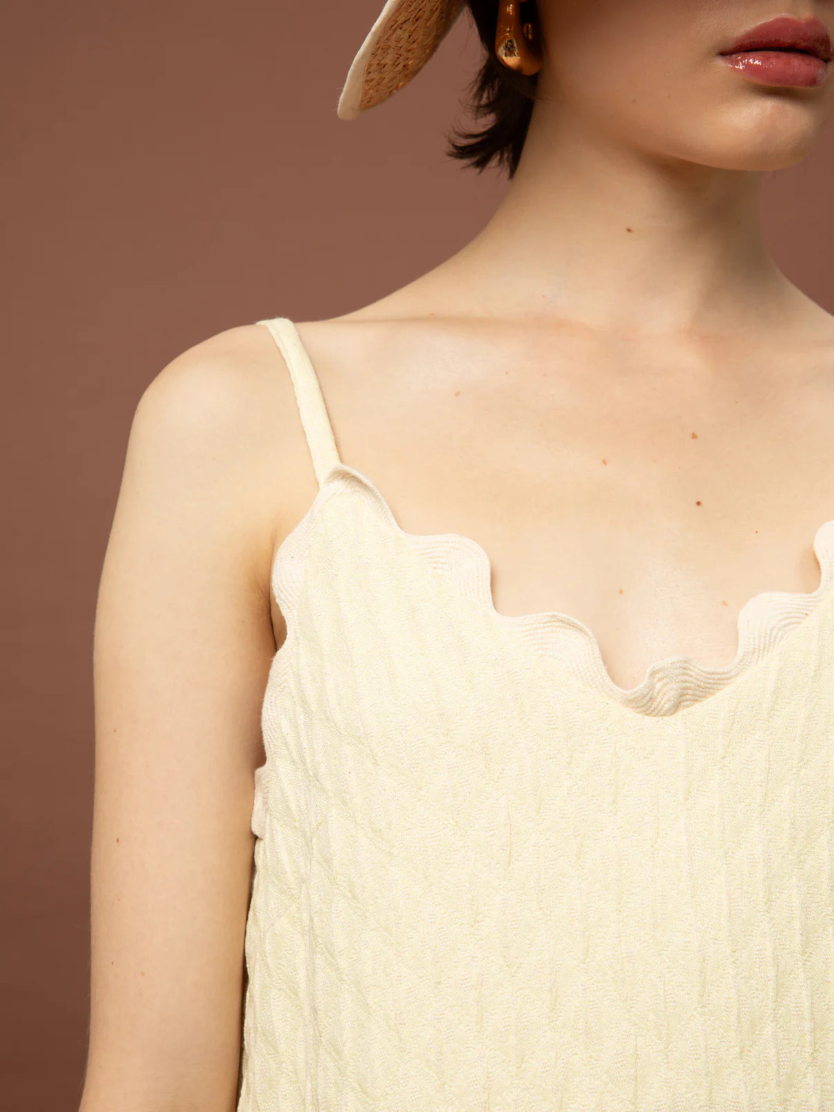 WE__ARE
TIERED JACQUARD DRESS YELLOW