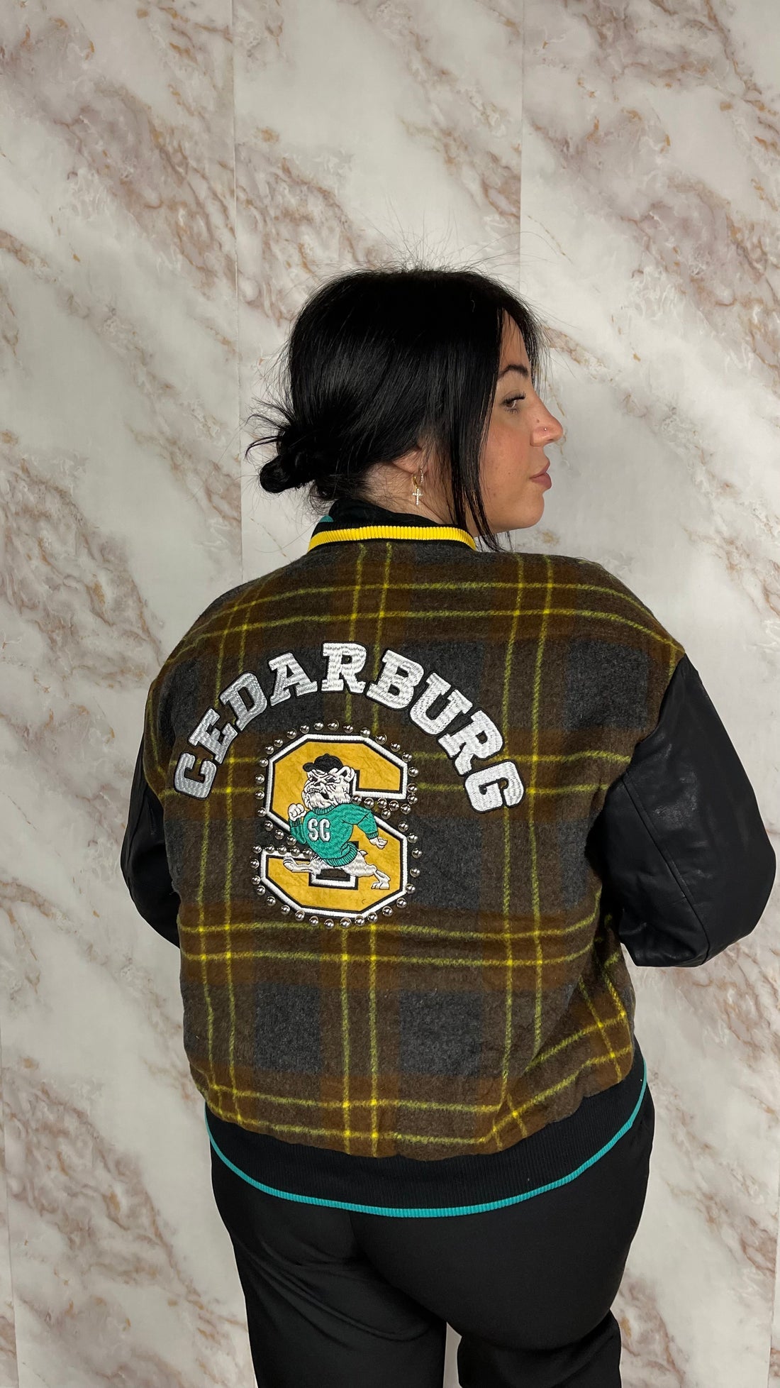 Plaid Varsity Jacket
