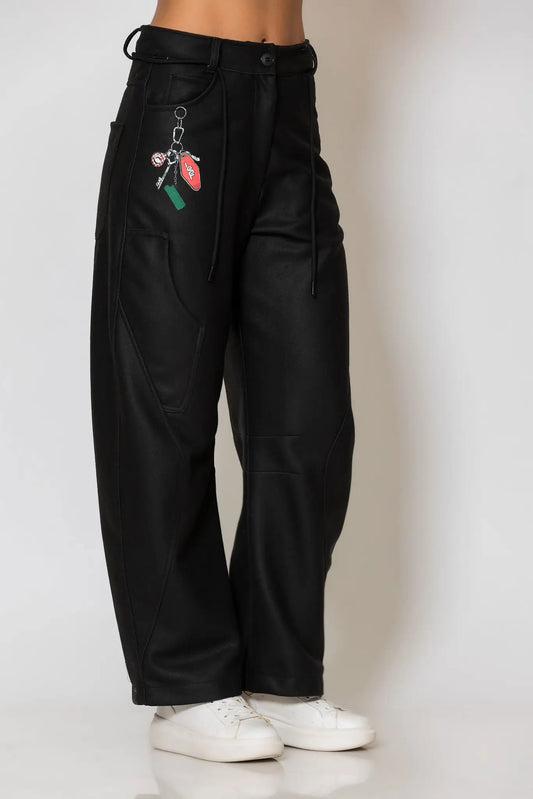 Baggy print cargo pants