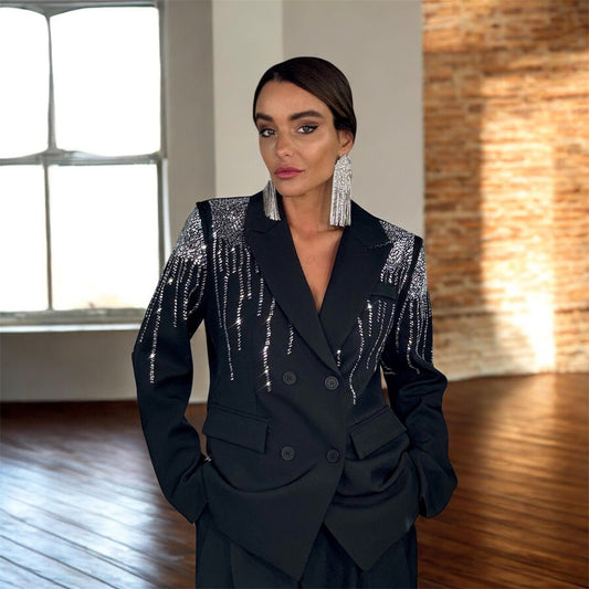 Crystal Embellished Blazer