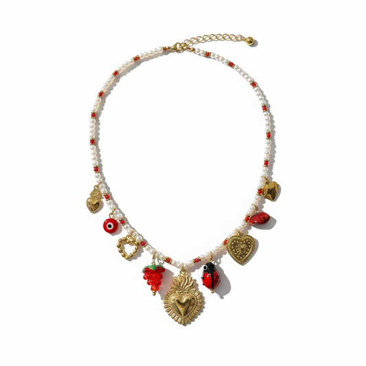 Lucky Charm Pearl Necklace