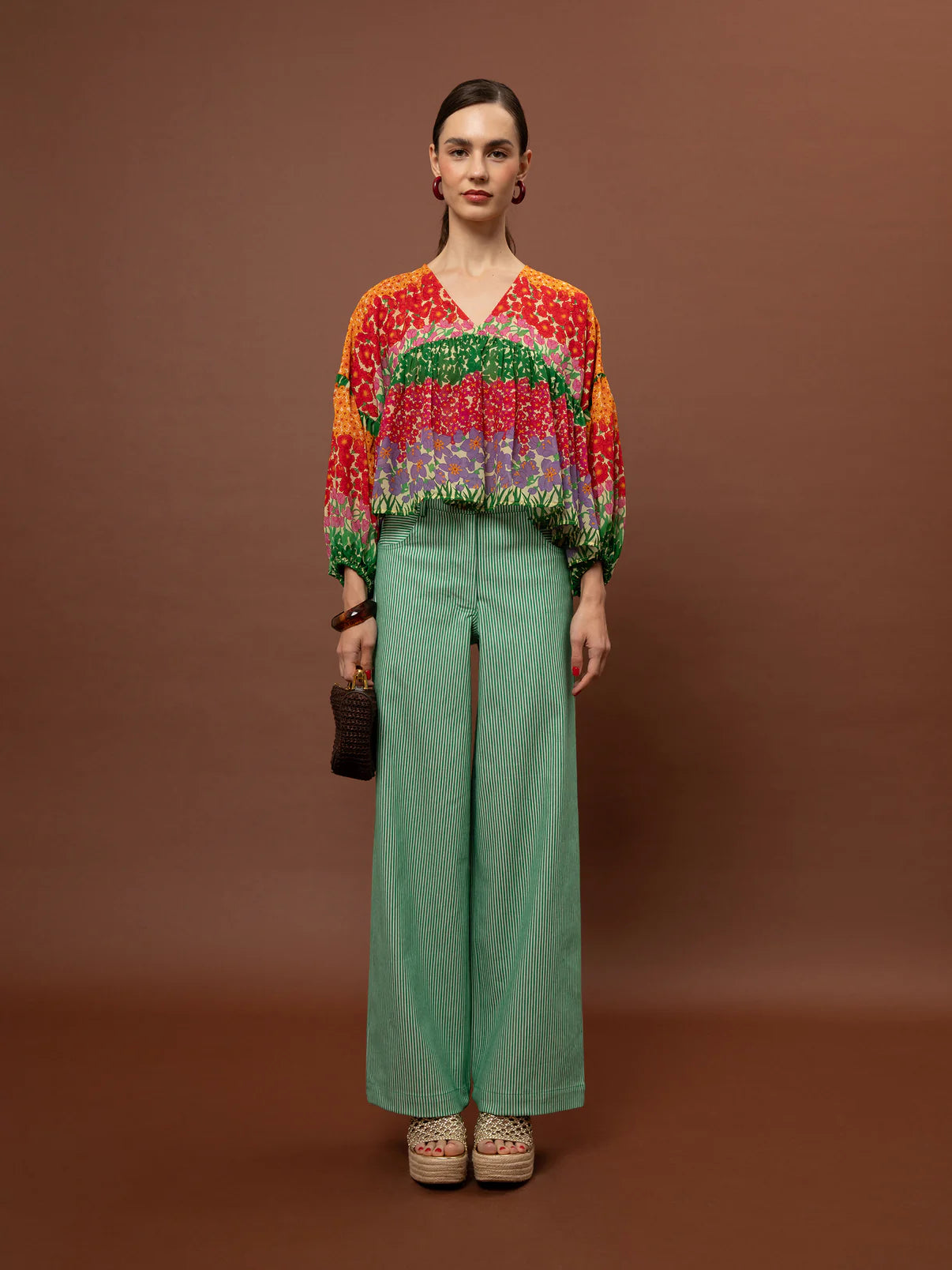 WE__ARE
RUFFLED CHIFFON BLOUSE - GARDEN