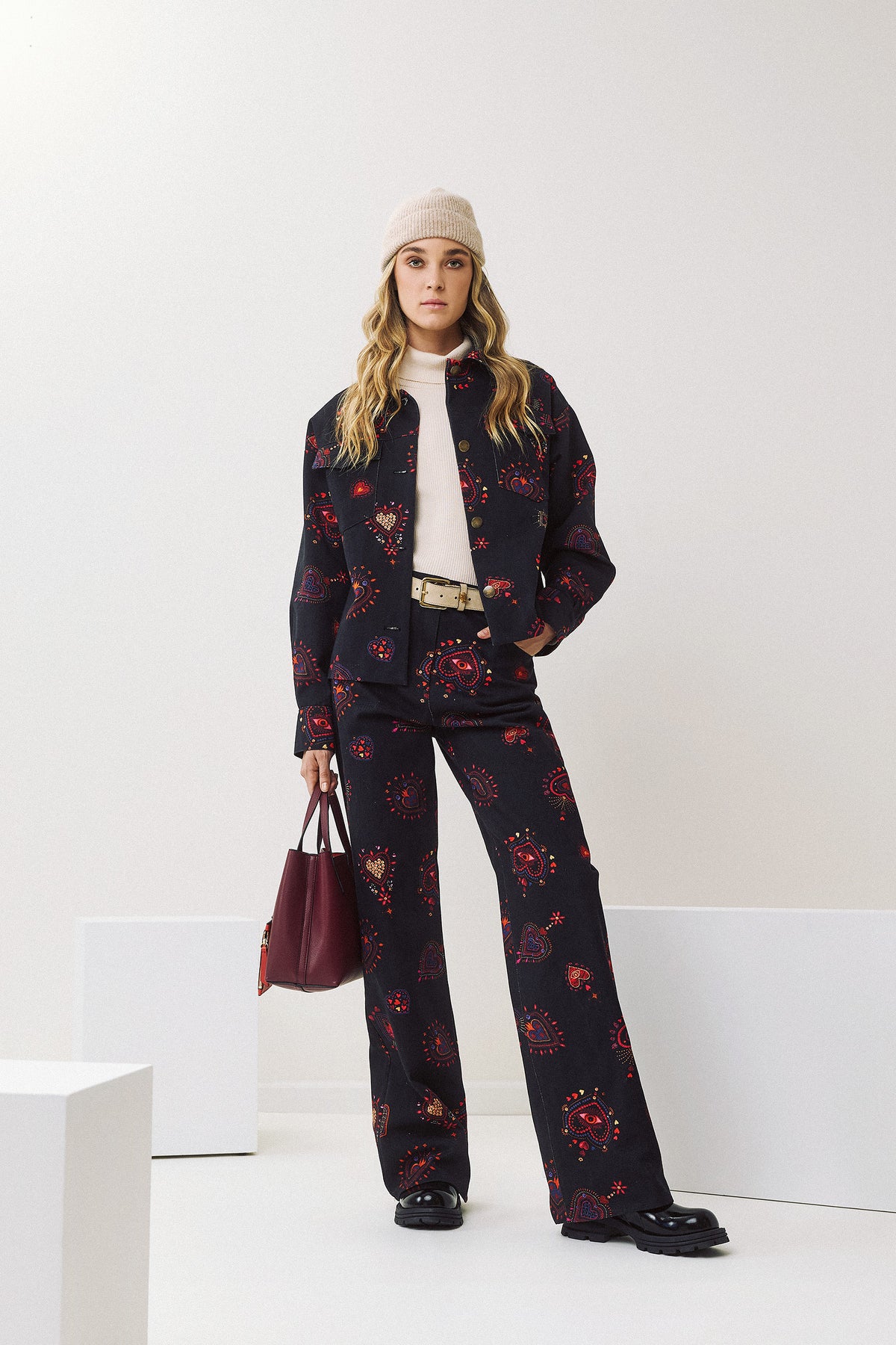 Figaro Paisley Print Wide-Leg Trousers