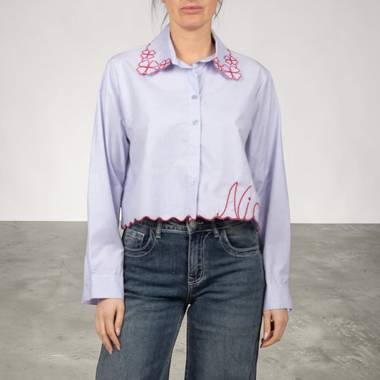Signature Collar Shirt – Light Blue