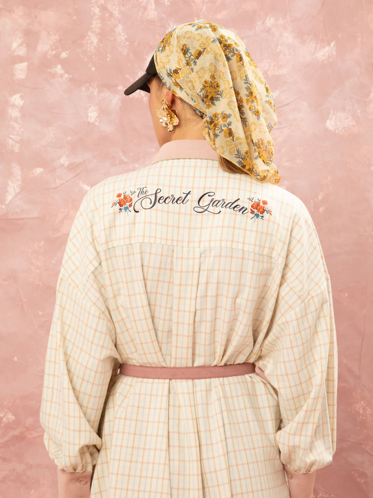 WE__ARE
CHECKED MIDI SHIRT DRESS - OFF-WHITE