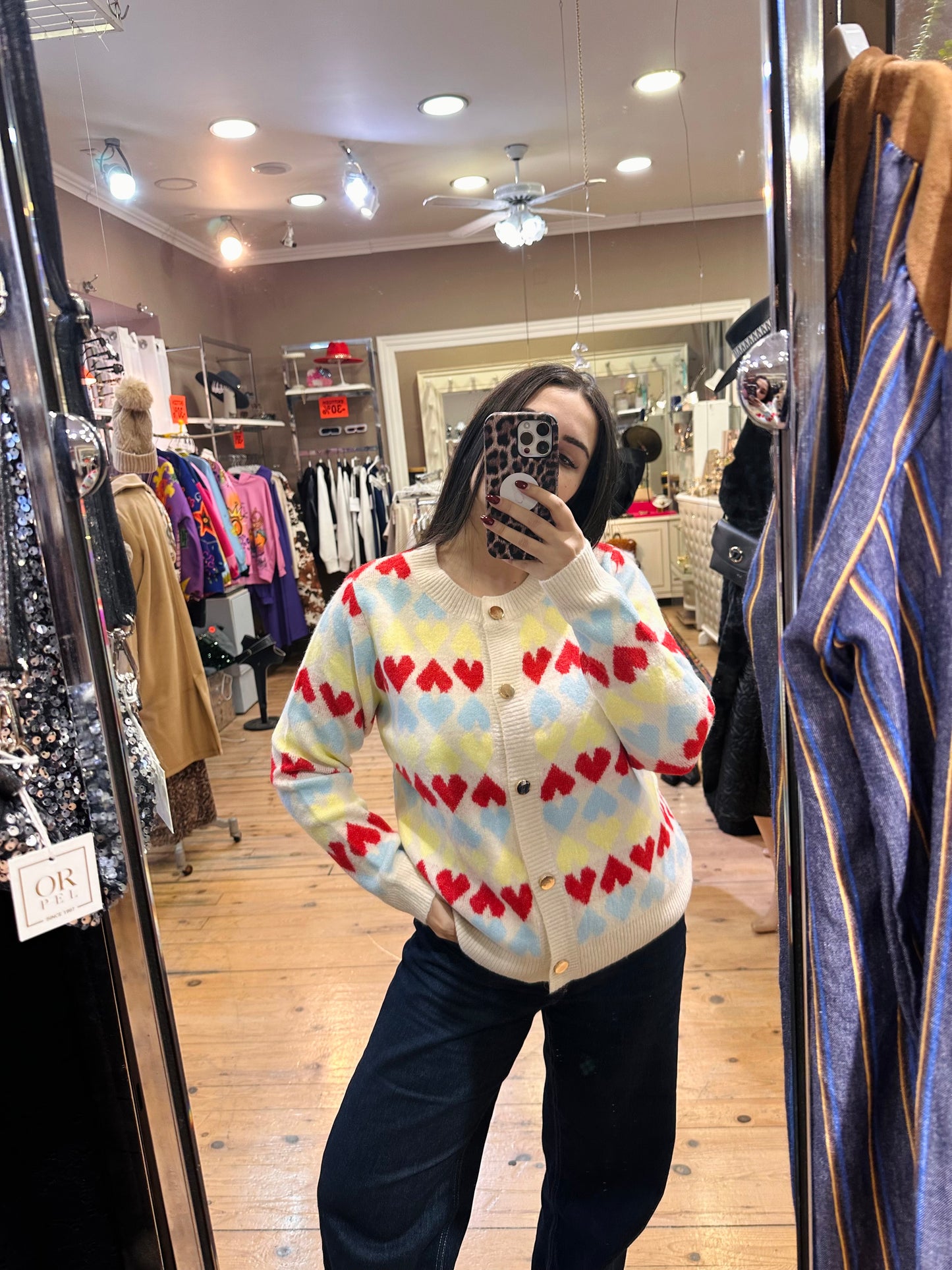 Heart Pattern Cardigan