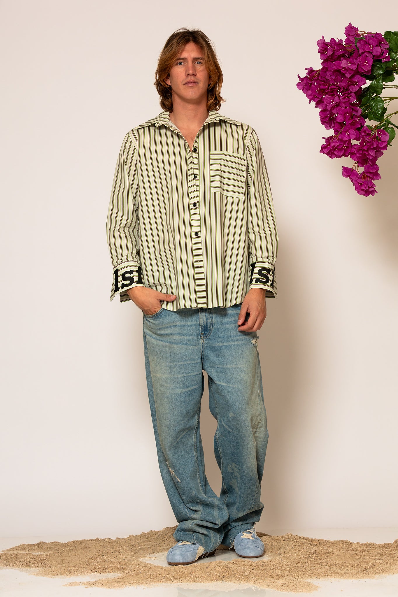 LSF “akth” striped poplin shirt
