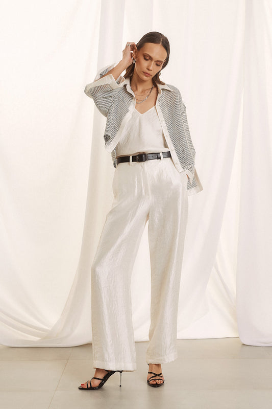 FIGARO Pant Πολυτελές Εκρού