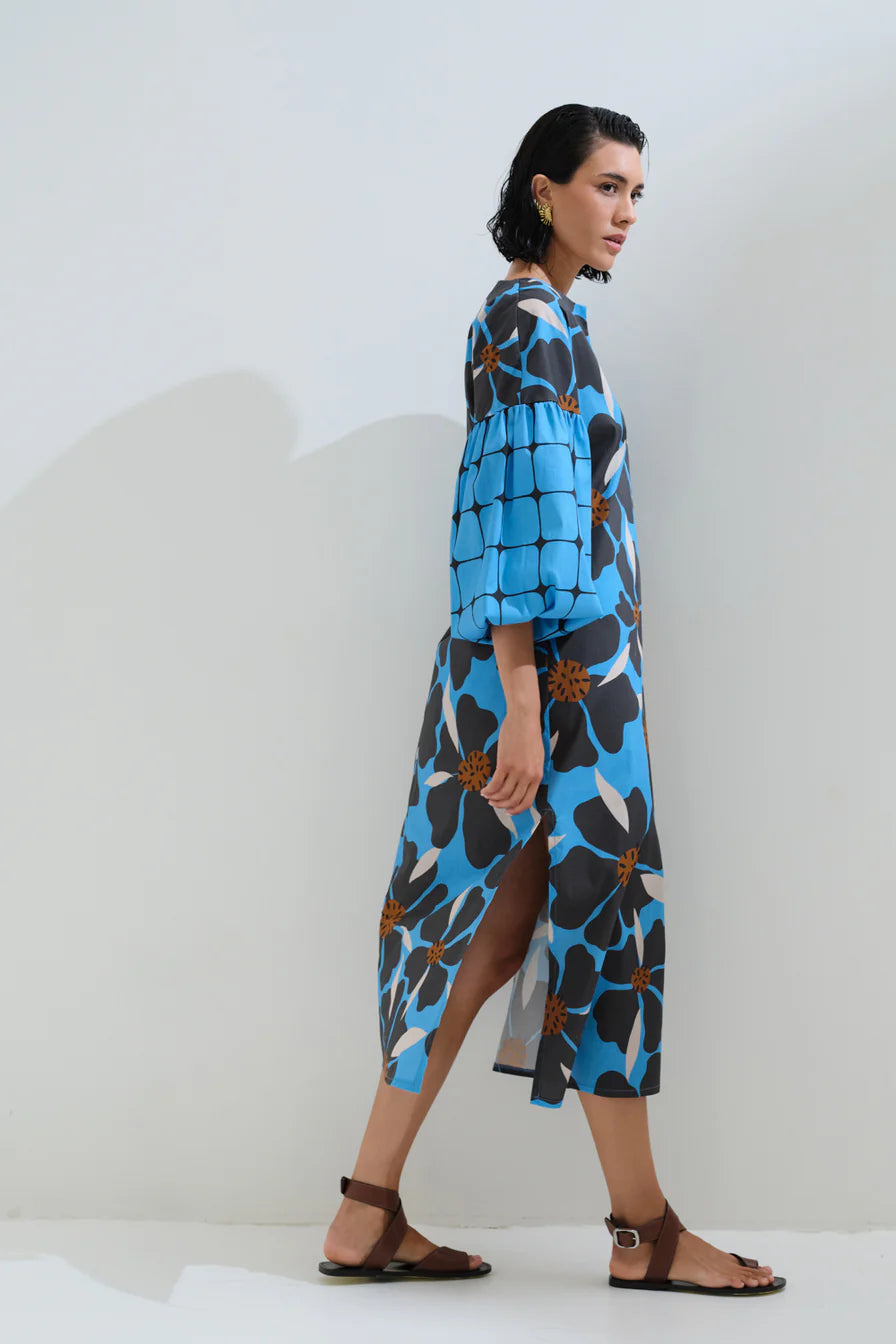 Floral - plaid dress