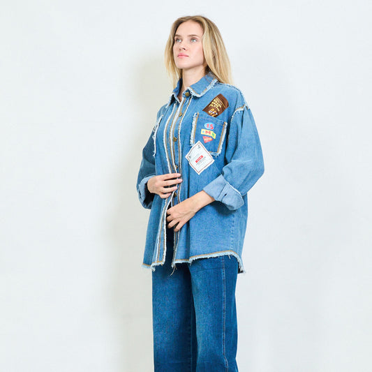 Denim Patchwork Overshirt