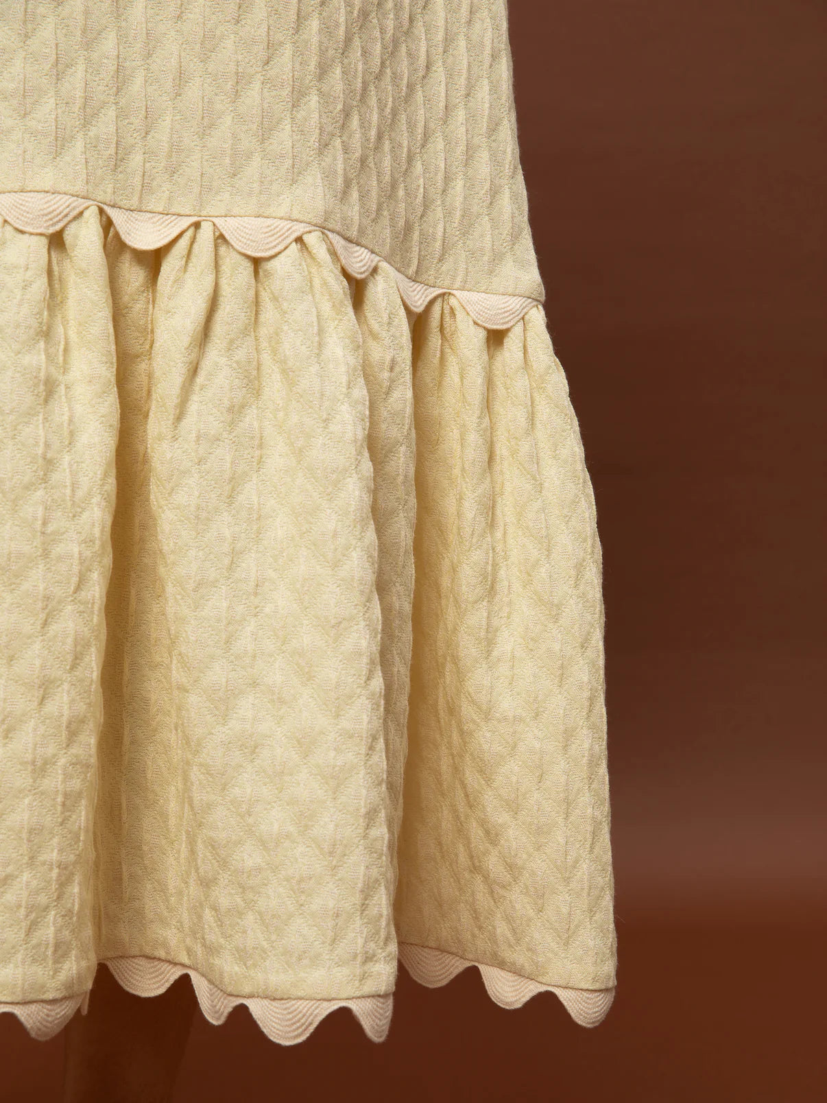 WE__ARE
TIERED JACQUARD DRESS YELLOW