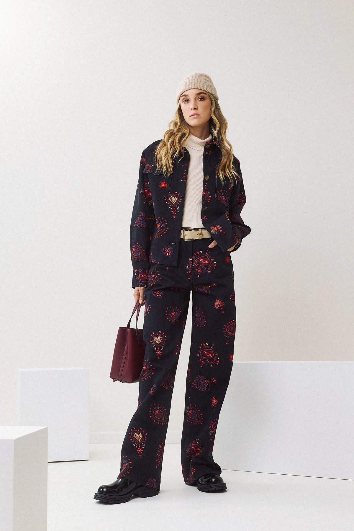 Figaro Paisley Print Wide-Leg Trousers