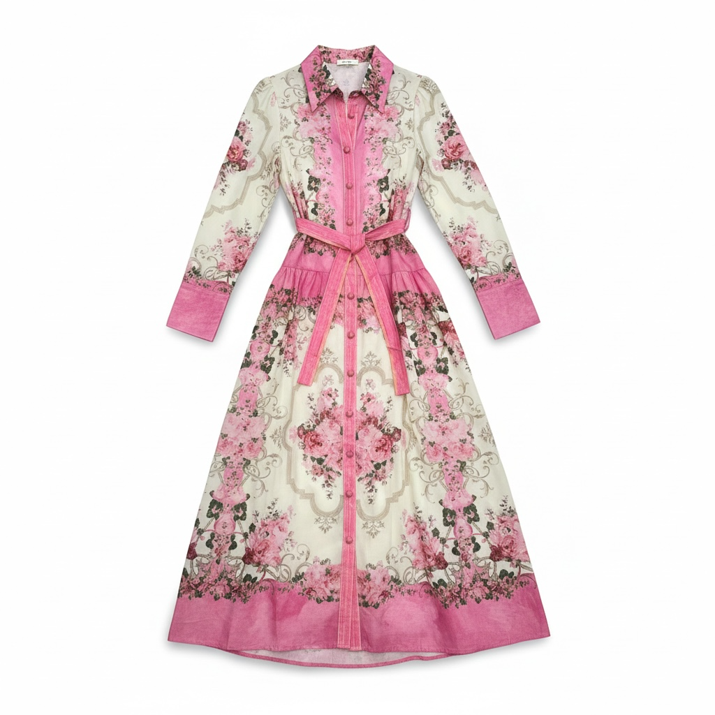 Vintage Bloom Dress – Pink