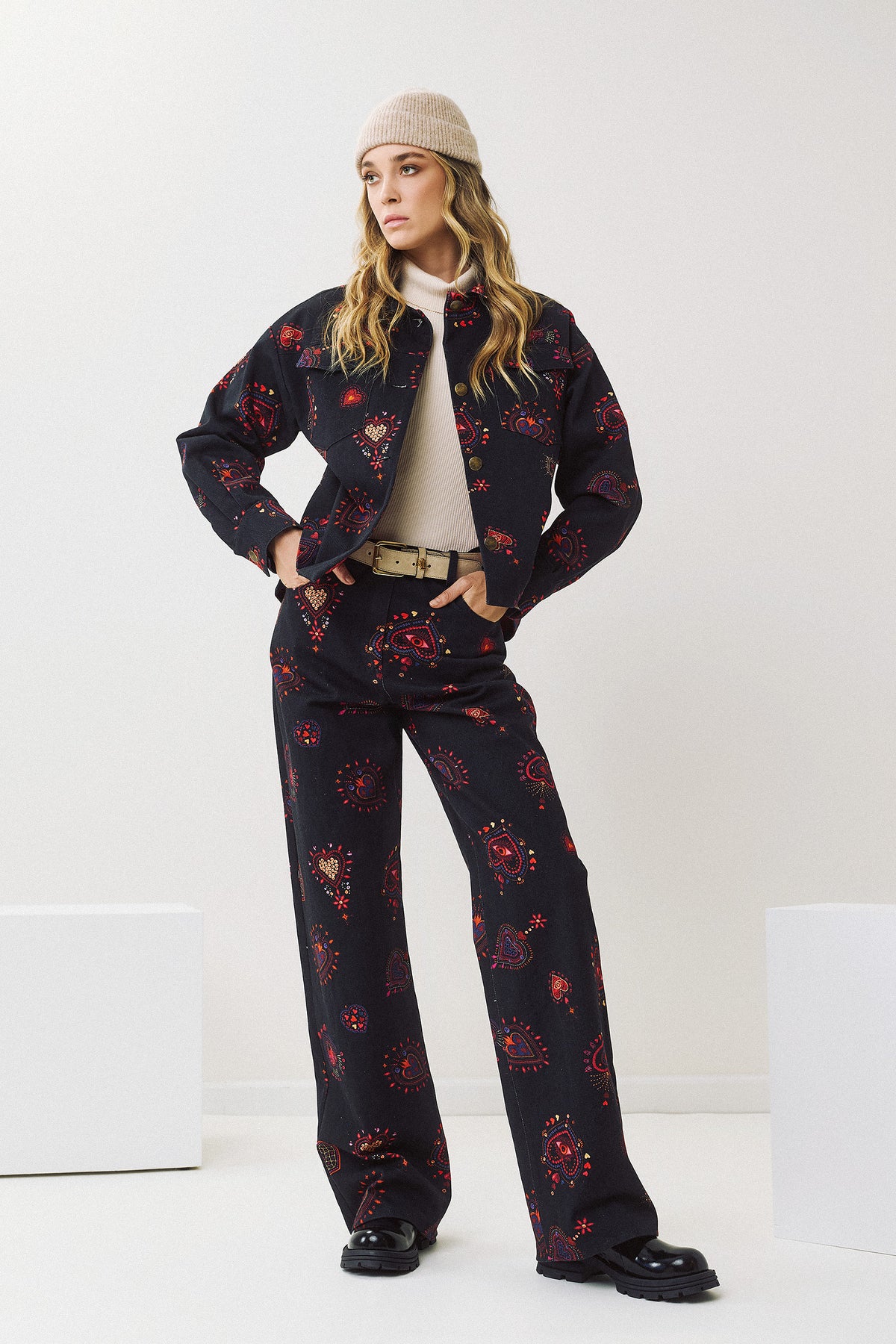 Figaro Paisley Print Wide-Leg Trousers