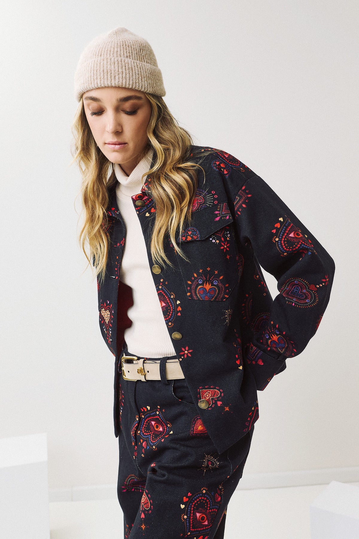 Figaro Paisley Print Oversized Jacket