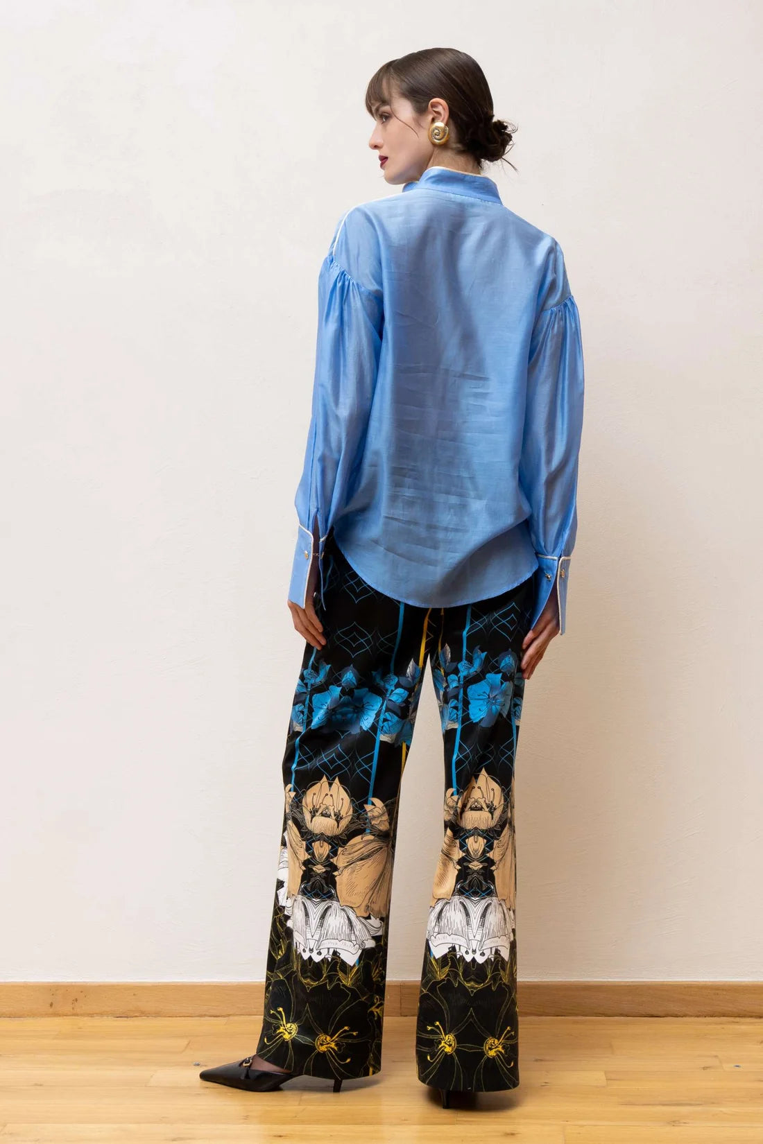 Nema Dina Lyocell Contrast Shirt Ciel