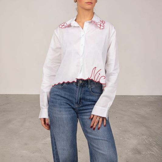 Signature Collar Shirt – White