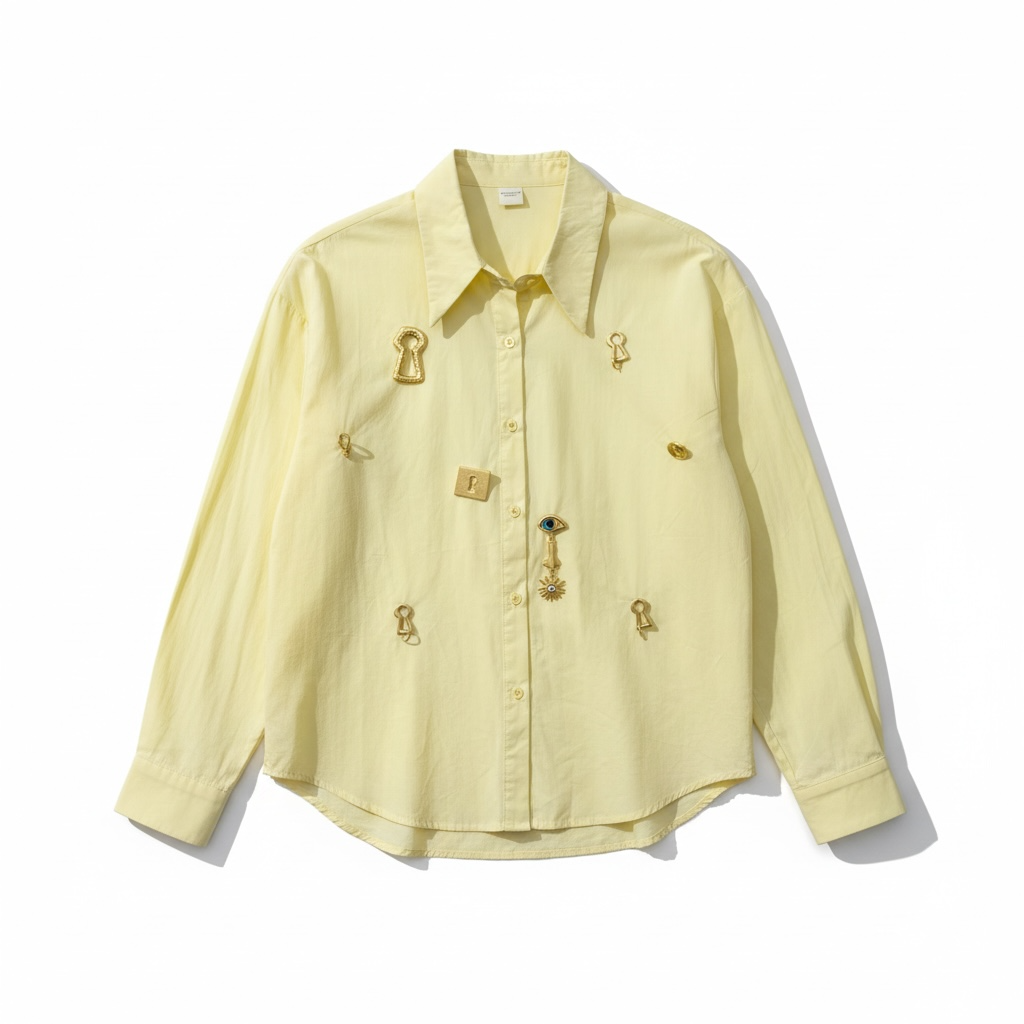 Charm Detail Shirt – Yellow