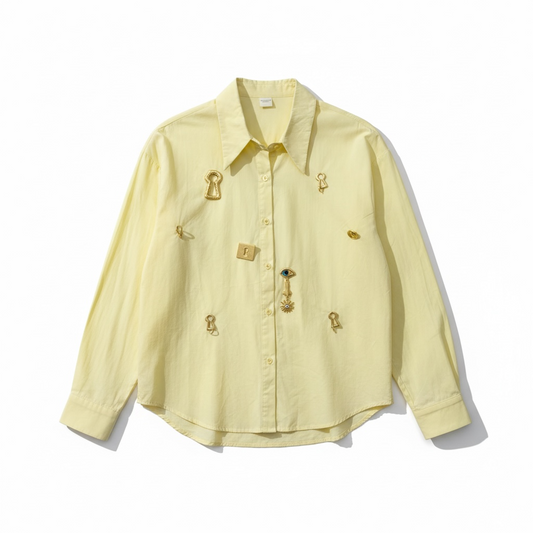 Charm Detail Shirt – Yellow