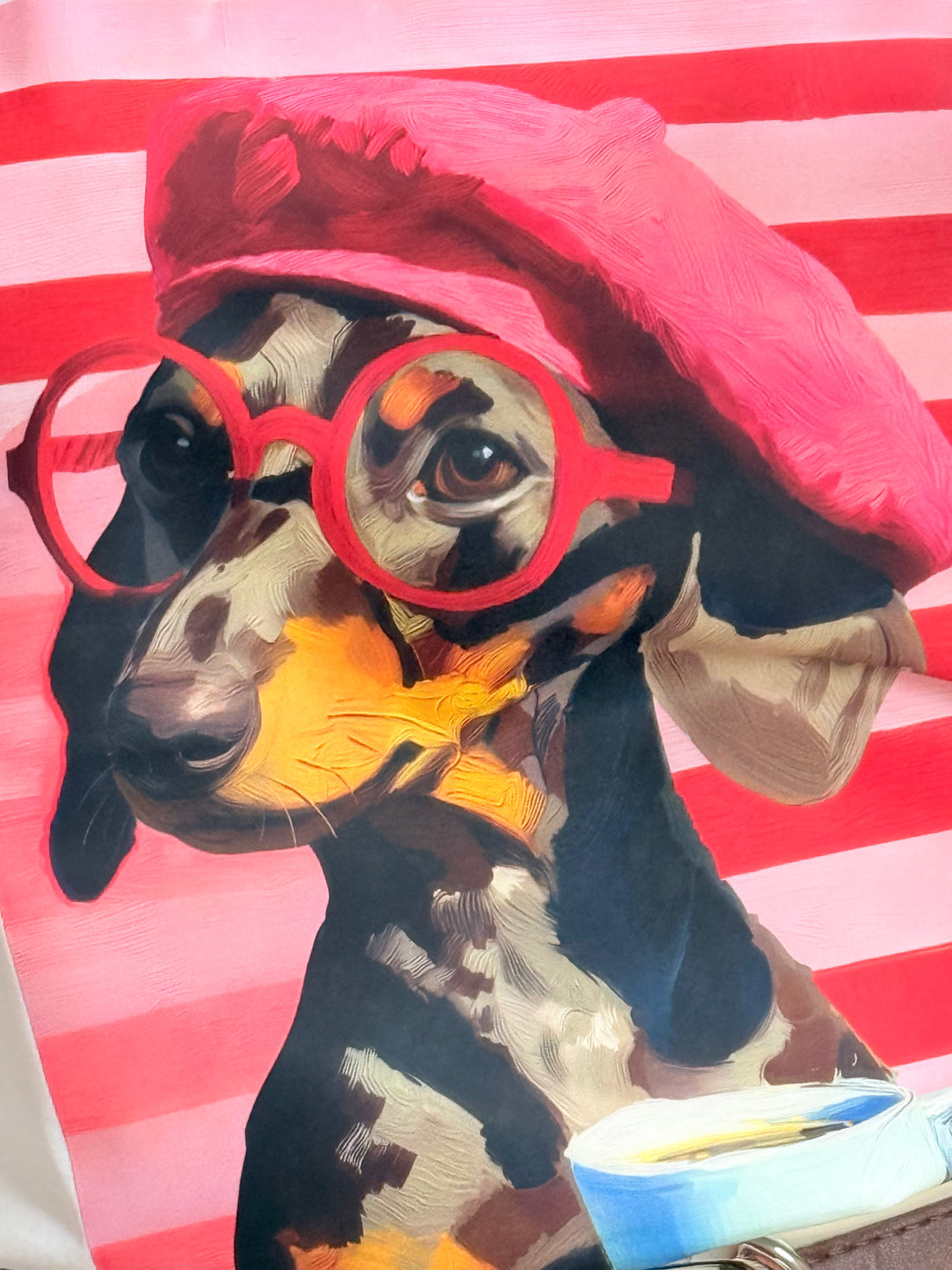 Paris Coffee Dog Cotton T-Shirt