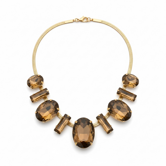 Amber Glow Statement Necklace