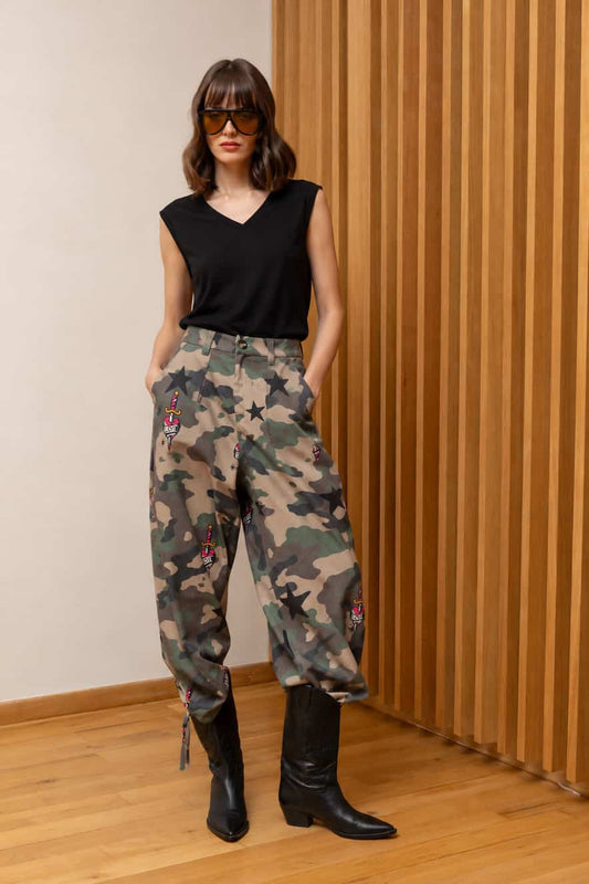 Never On Sunday Fein Pants Army Style