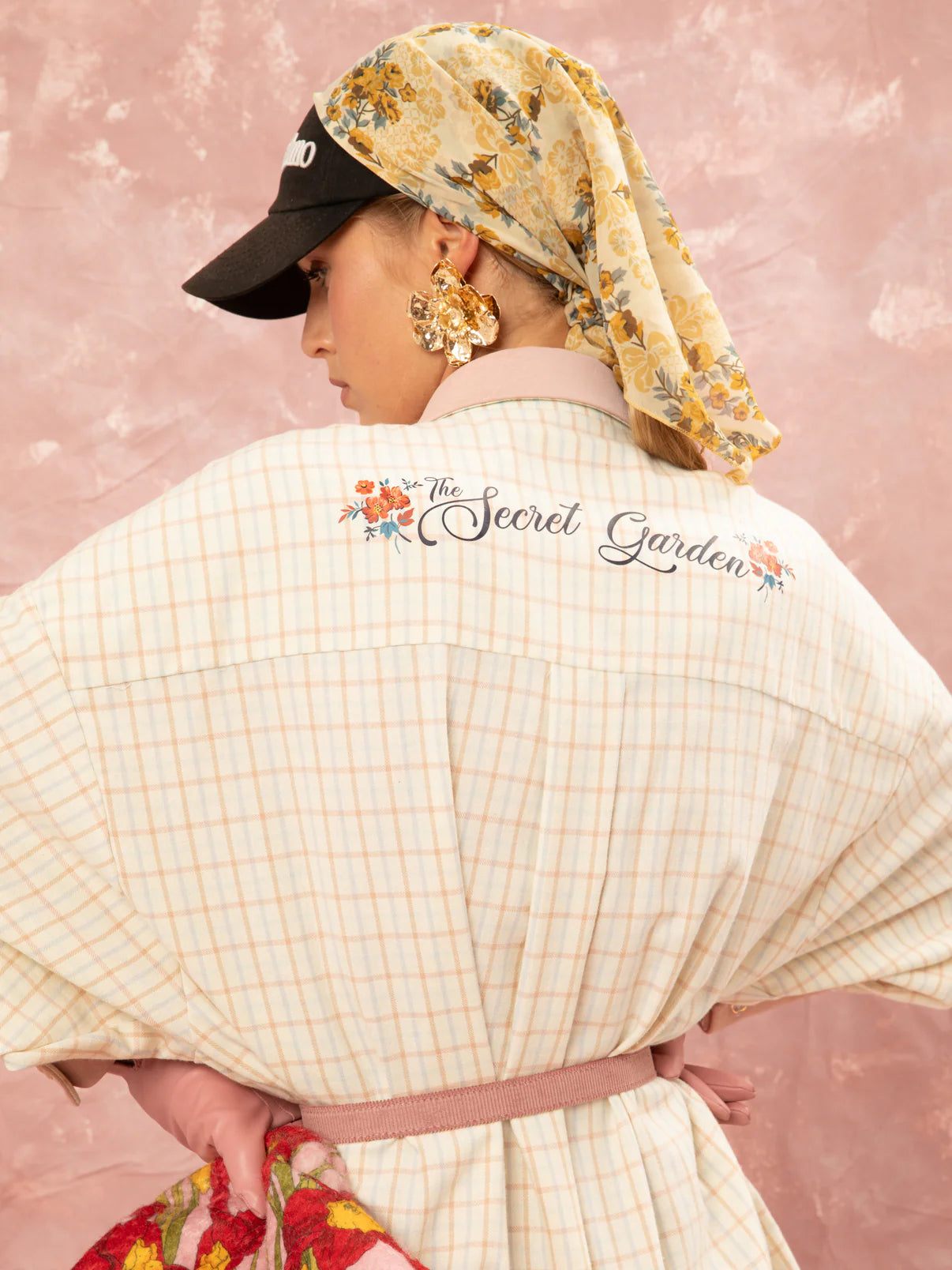 WE__ARE
CHECKED MIDI SHIRT DRESS - OFF-WHITE