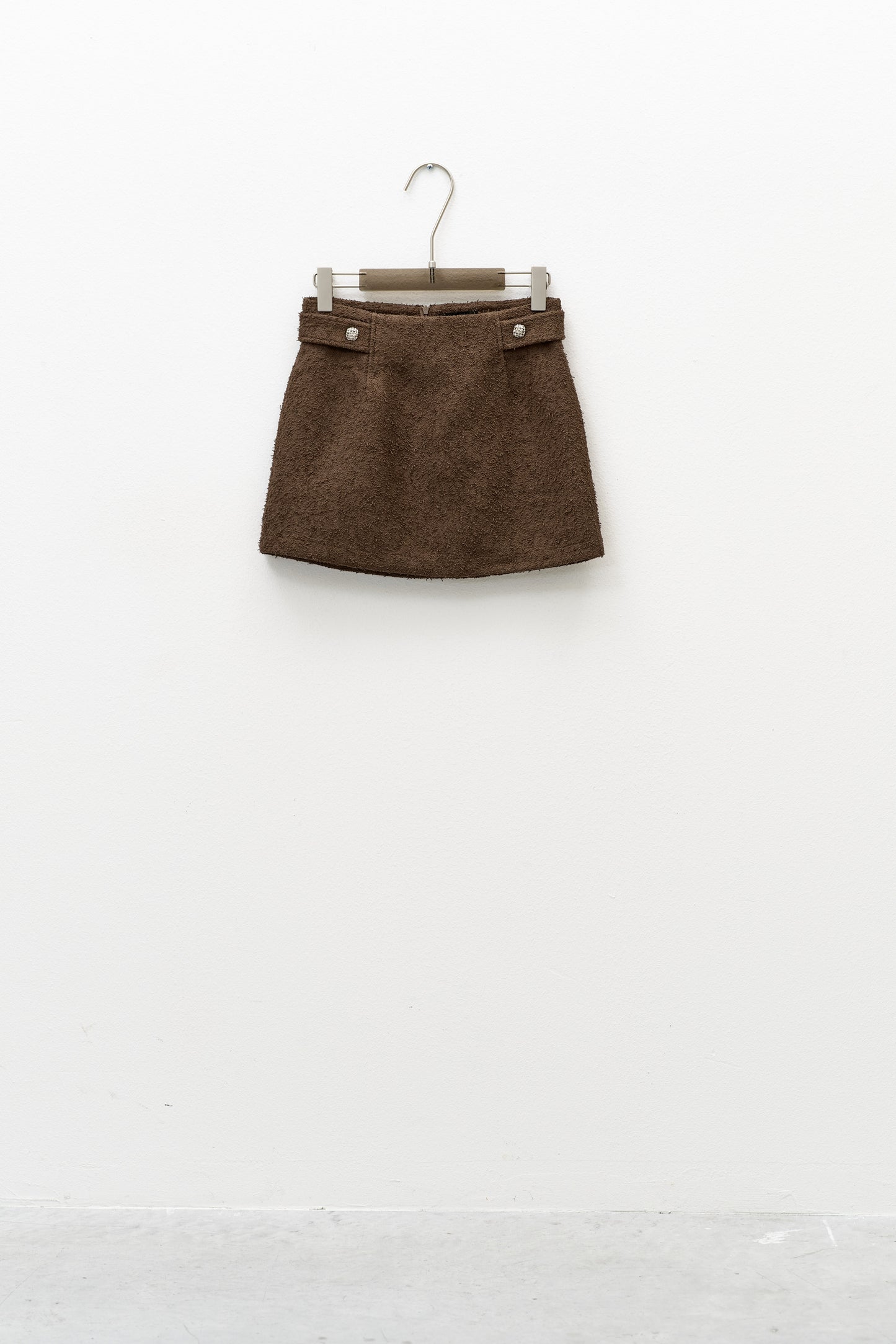 TEXTURED MINI SKIRT Brown