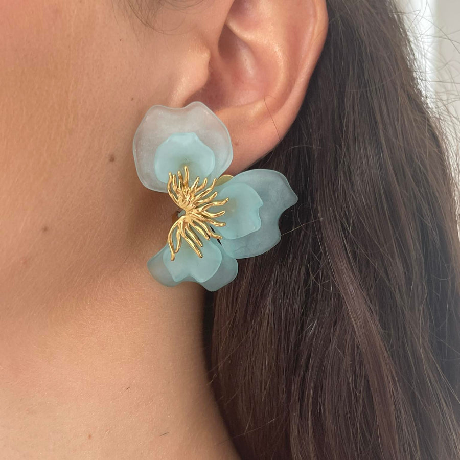 Half flower Earrings