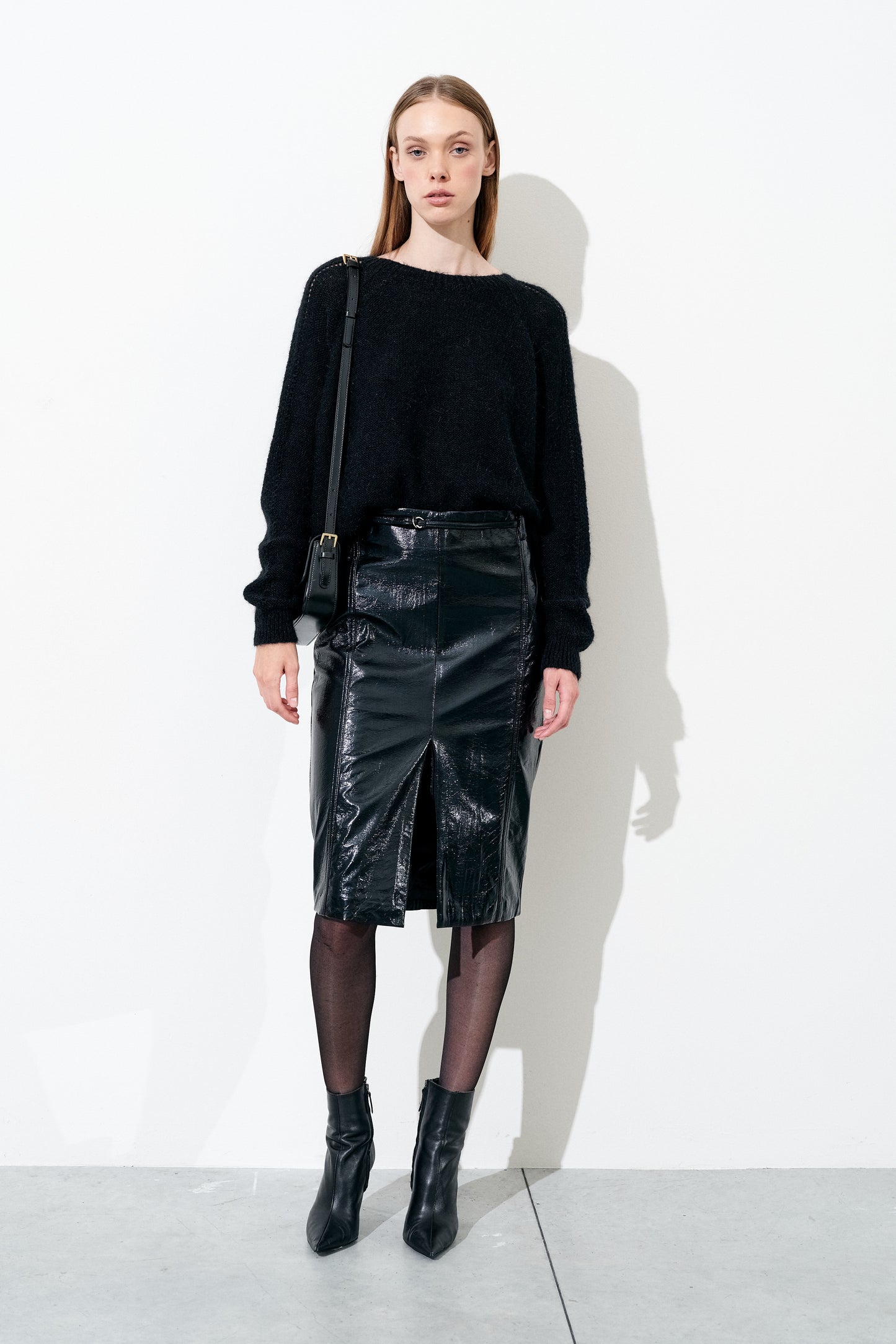 lumina skirt vinyl eco leather