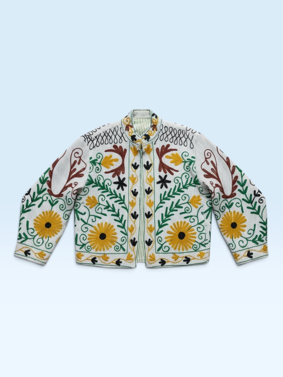 Embroidered Bloom Jacket Margarita