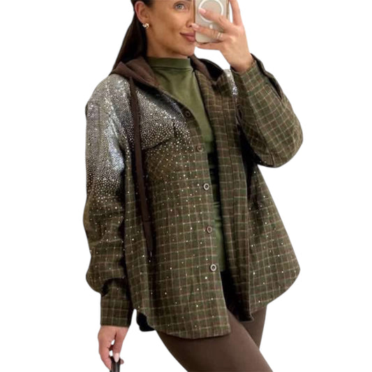 Glam Hoodie Jacket Green