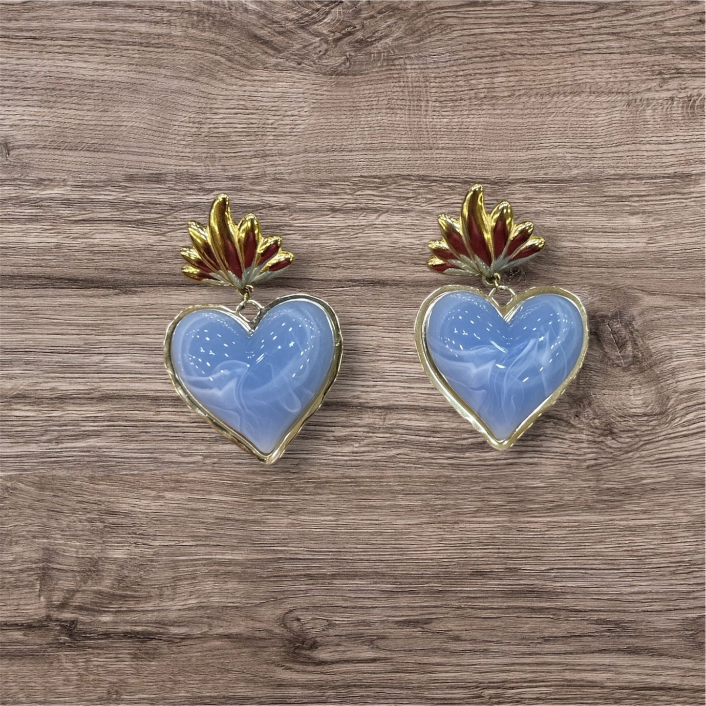 Flaming Heart Earrings more colors