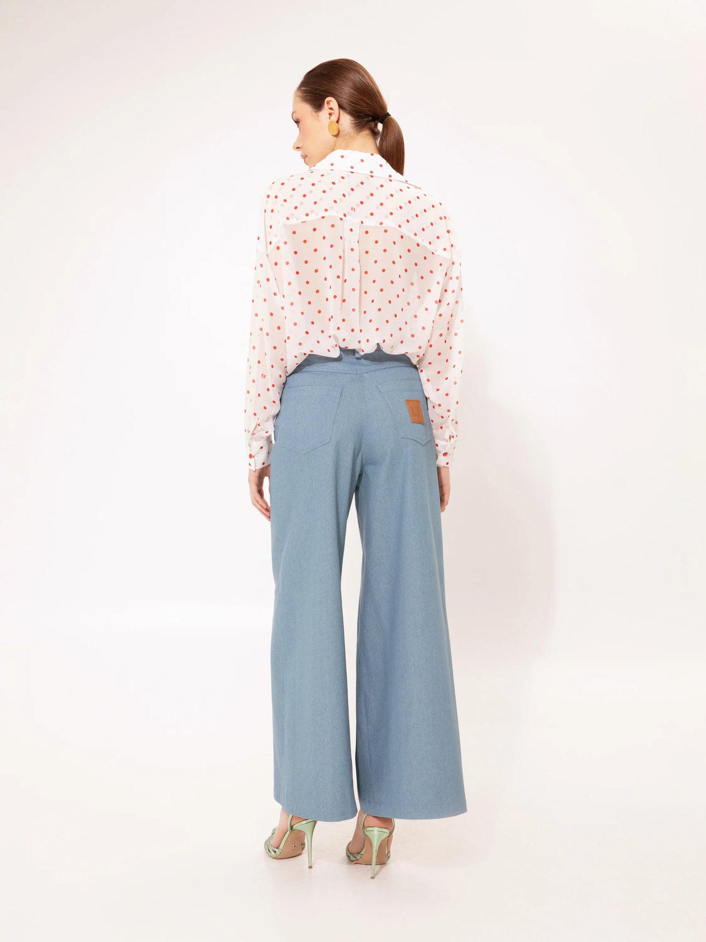 WE ARE WIDE-LEG DENIM PANTS BLUE