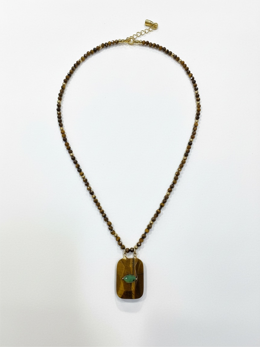 Tiger Eye Pendant Necklace