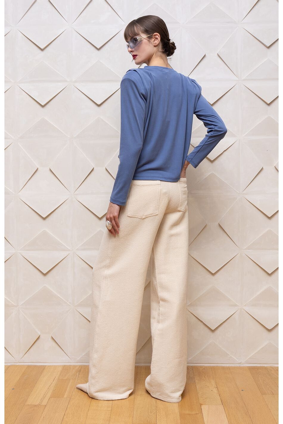 Nema Cotton Pants Ecru With Belt