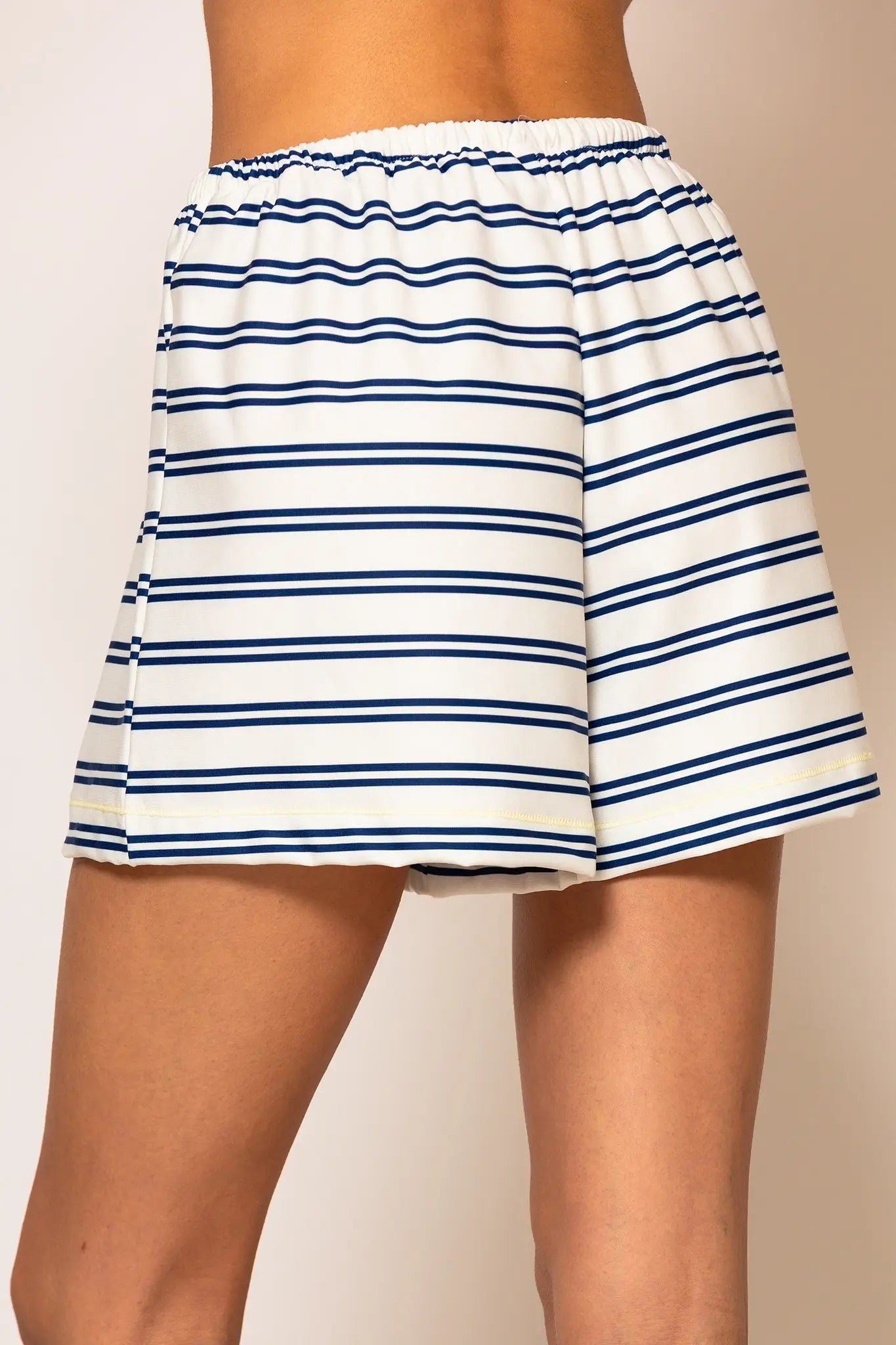 LSF Drawstring Wide leg striped shorts