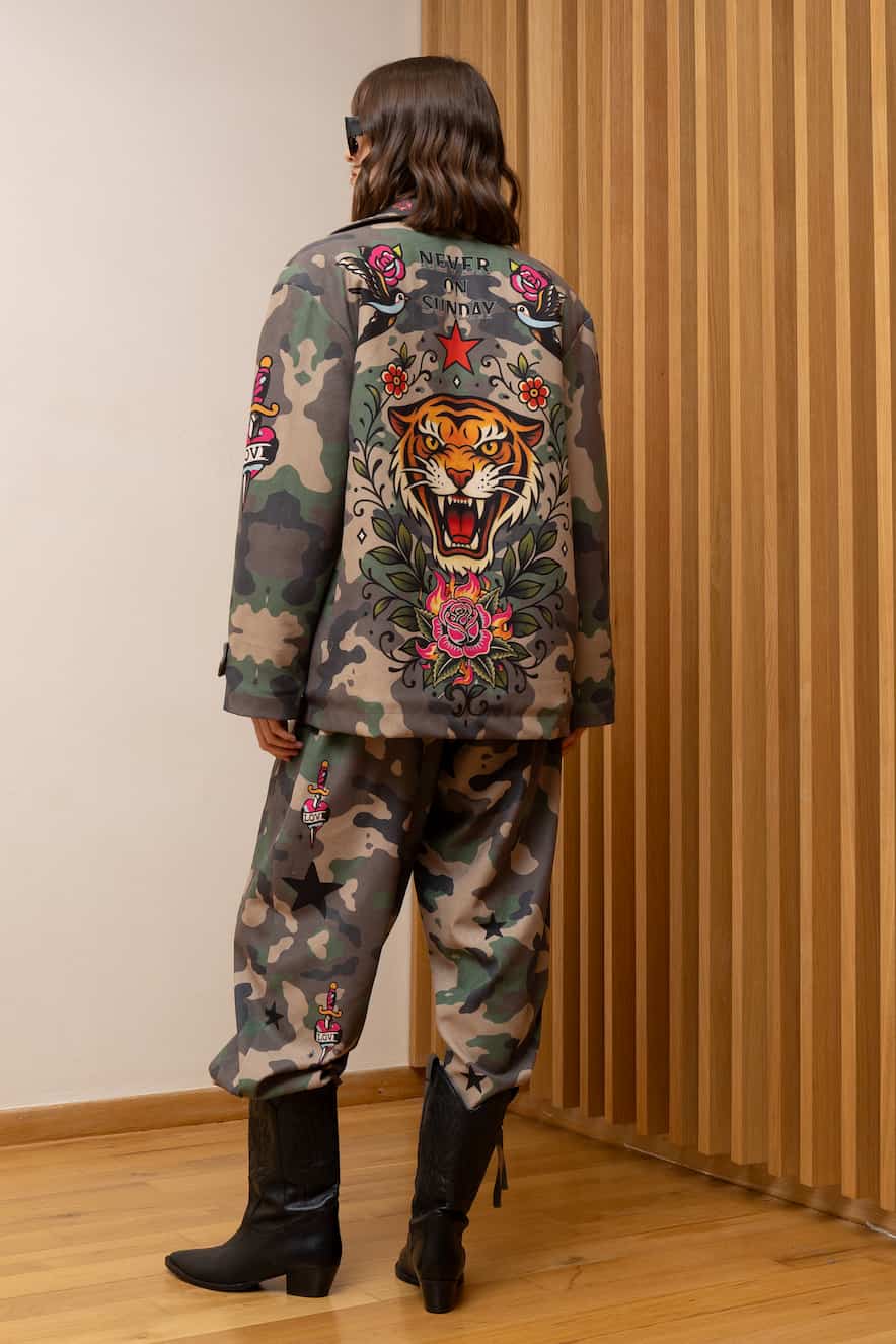 Never On Sunday Fein Pants Army Style