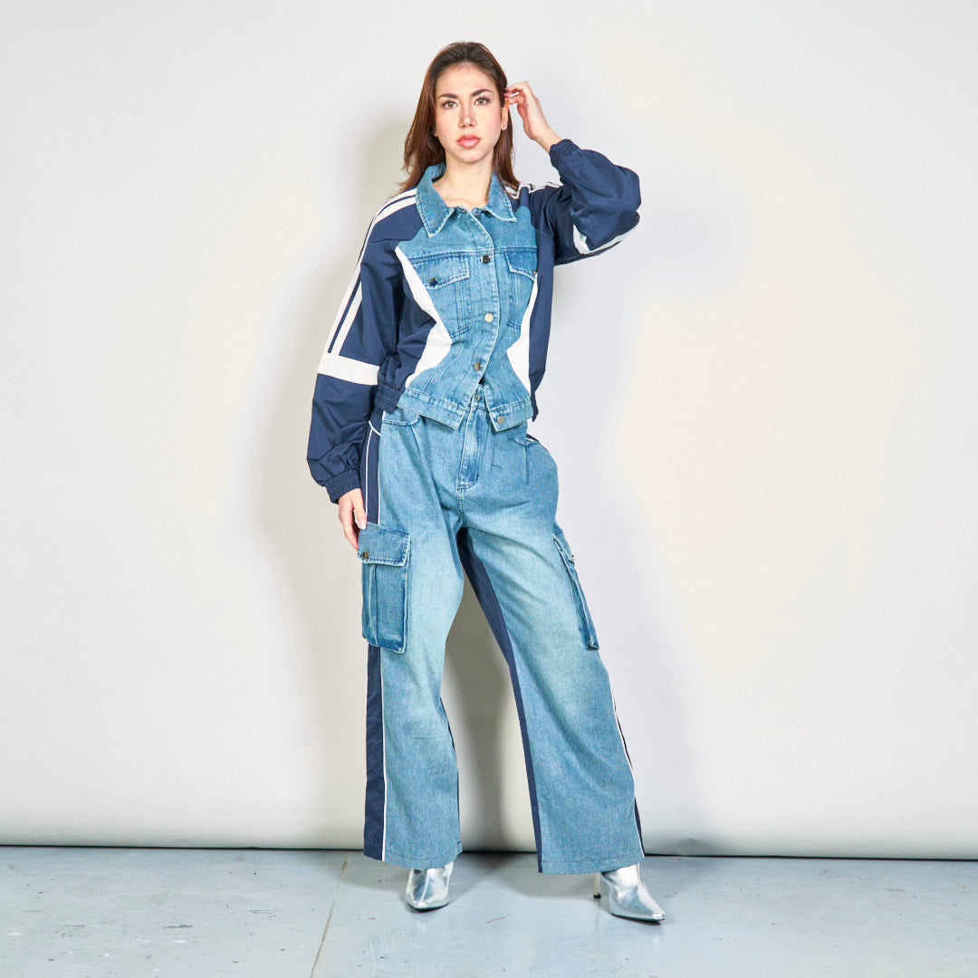 Two-Piece Denim Utility Set
