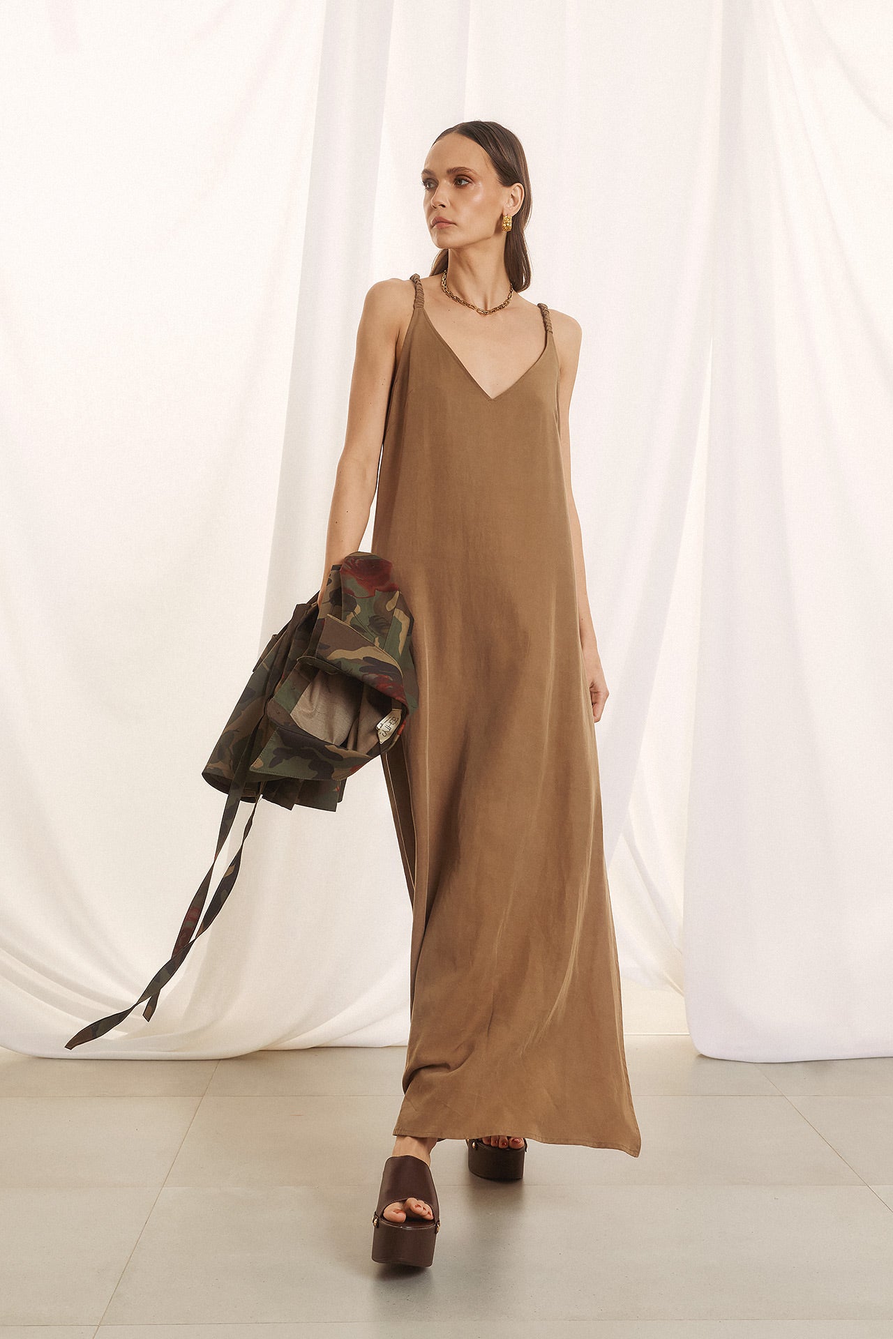 Figaro Andromache Dress – Claro Brown