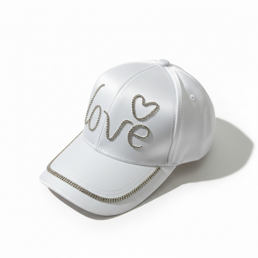 Love Statement Cap – White