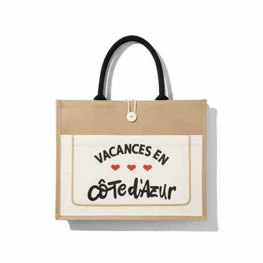 Côte d’Azur Tote Bag – Beige