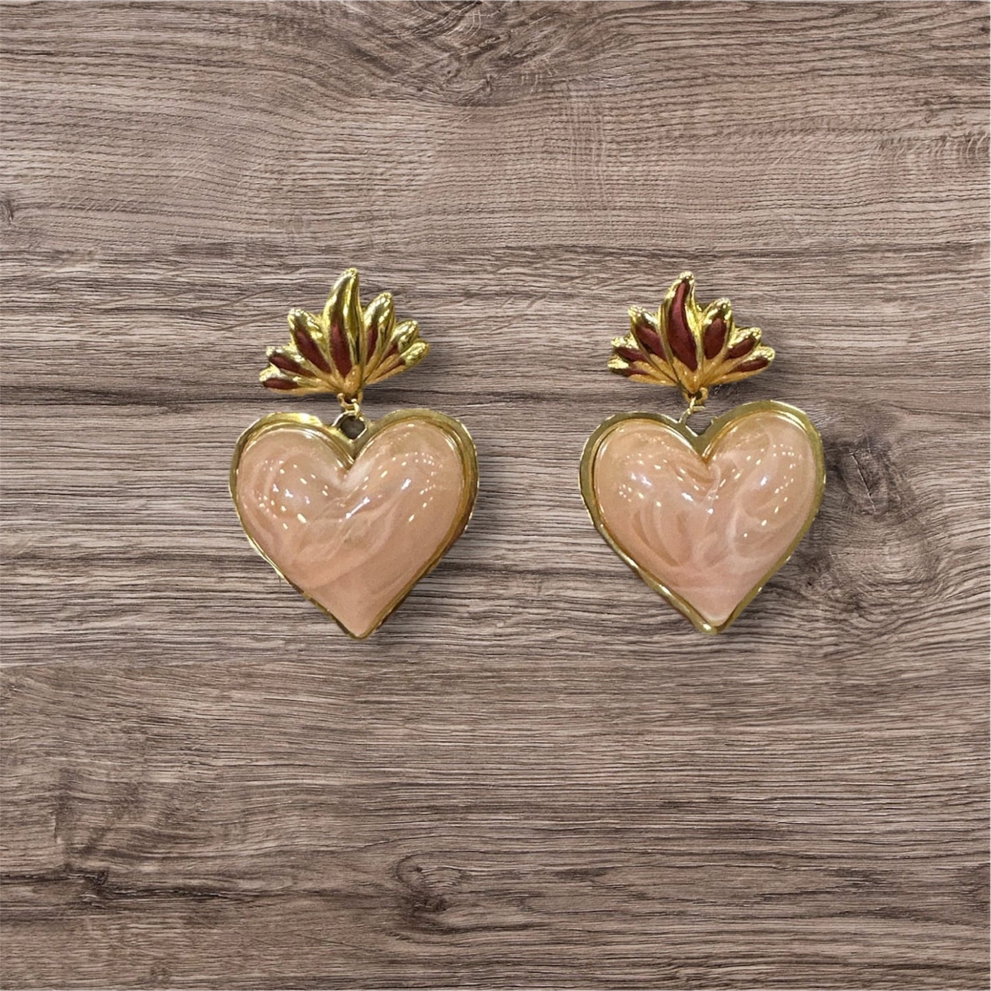 Flaming Heart Earrings more colors