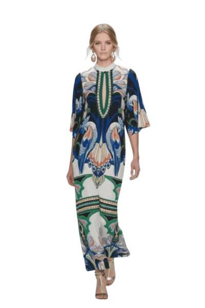 EXOTIC MIRAGE LONG DRESS BY EIRIANNA | PRINTED MAXI SHIRT DRESS