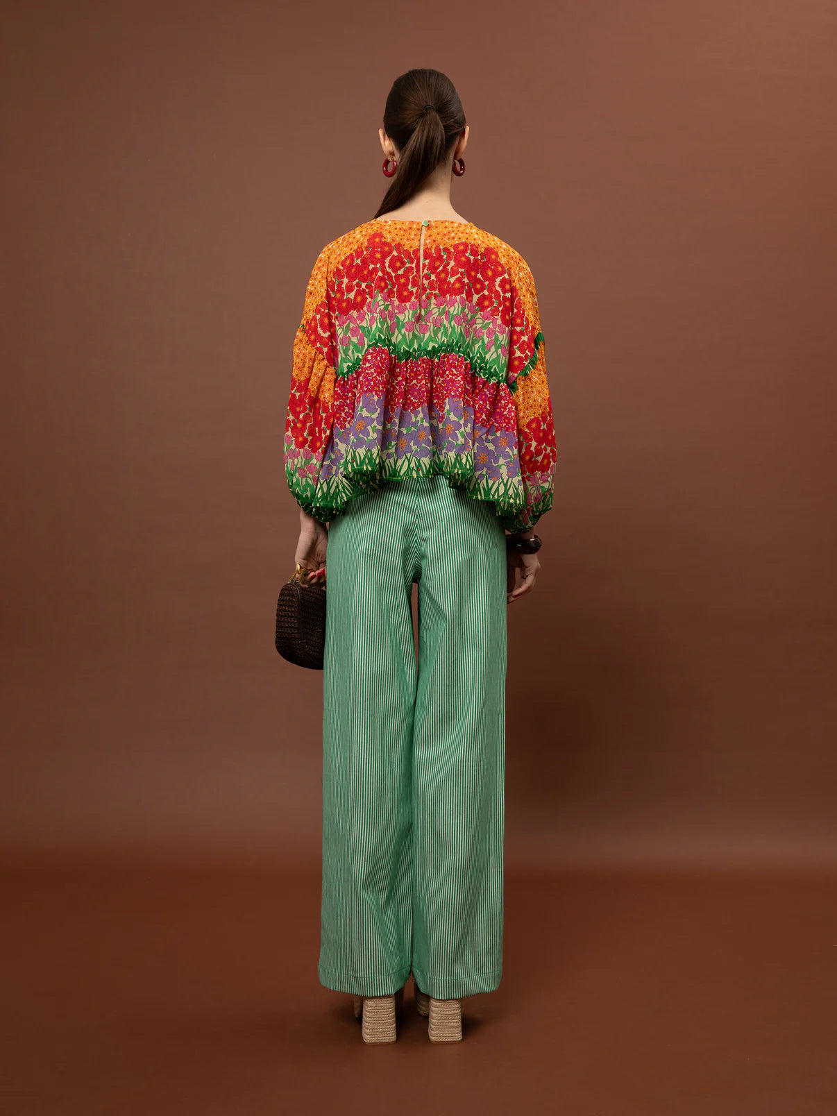 WE__ARE
RUFFLED CHIFFON BLOUSE - GARDEN