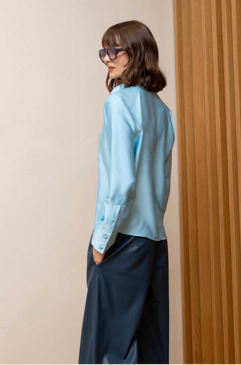 Never on Sunday Satin Shirt