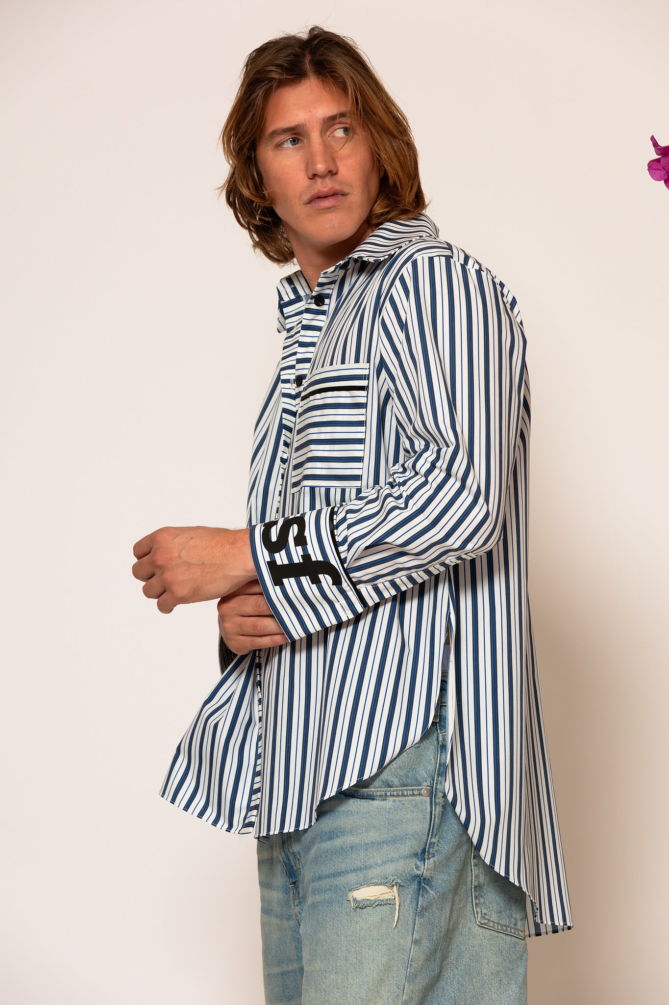 LSF “akth” striped poplin shirt