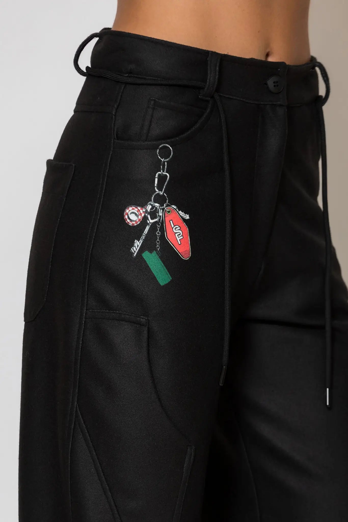 Baggy print cargo pants